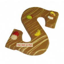 Chocoladeletter 200 gram pralinÃ© vulling