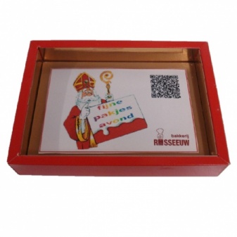 Chocoladeplak met logo of QR code