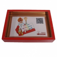 Chocoladeplak met logo of QR code