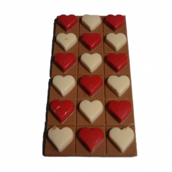 Chocoladeplak hartjes