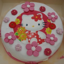 Hello Kitty icing taart 