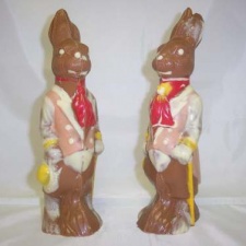 Haas met wandelstok