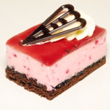 Choco framboos gebakje